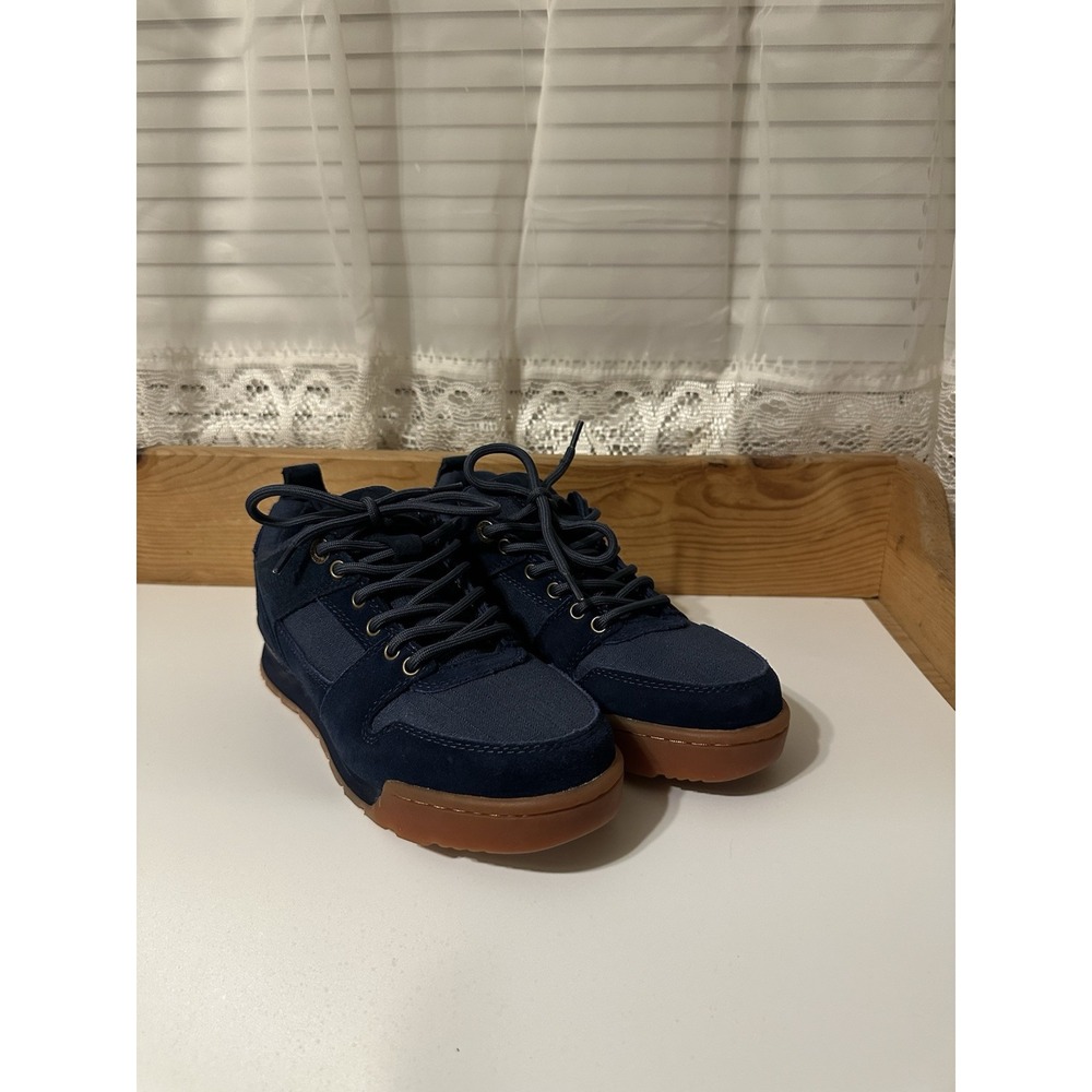 Ridgemont Monty Hiking Shoes Mens 6 Womens 7.5 Dark Blue Suede & Canvas Sneakers